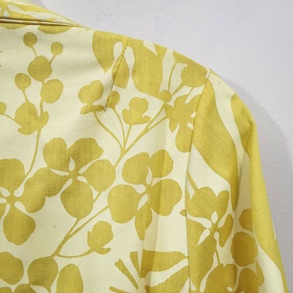 Ruth Clarage 1960s Vintage hand painted yellow floral long sleeve belted dress - Picture 8 of 13